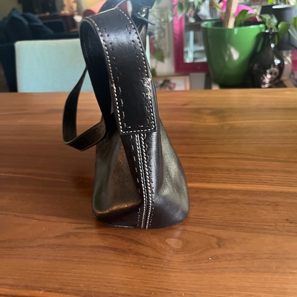 Fossil black preowned hand bag purse shoulder bag - Picture 6 of 9